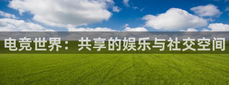 易游电竞平台：电竞世界：共享的娱乐与社交空间